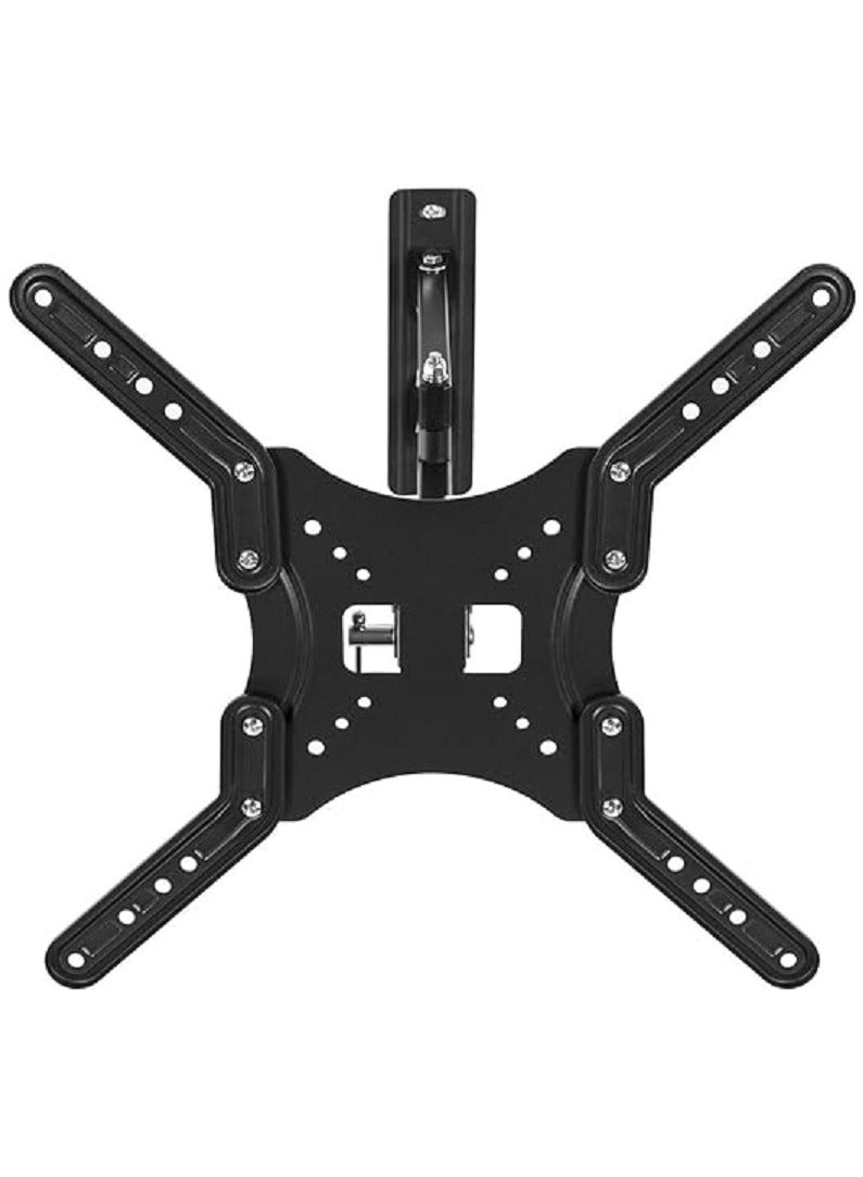 حامل شاشة بلازما مثبتة على الحائط مقاس 14-55 بوصة، دعامة تثبيت على الحائط بحد أقصى VESA 400 × 400 إلى 30 كجم، شاشة تلفزيون ودوارة 180 درجة، مسافة حائطية قابلة للضبط - Image 1