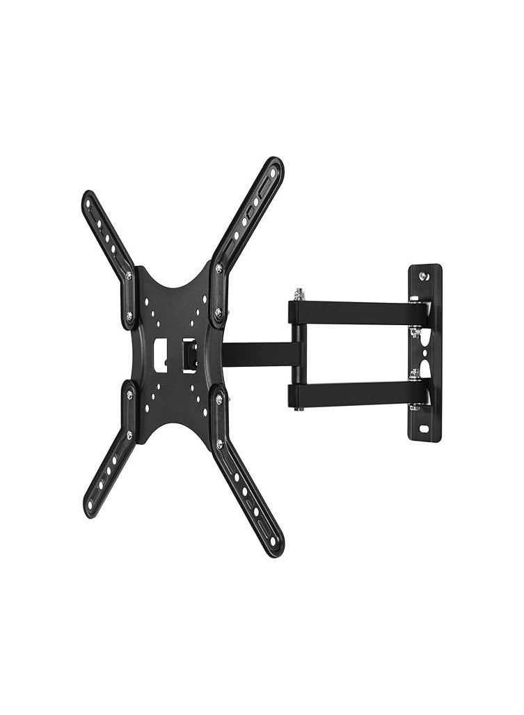 حامل شاشة بلازما مثبتة على الحائط مقاس 14-55 بوصة، دعامة تثبيت على الحائط بحد أقصى VESA 400 × 400 إلى 30 كجم، شاشة تلفزيون ودوارة 180 درجة، مسافة حائطية قابلة للضبط - Image 3