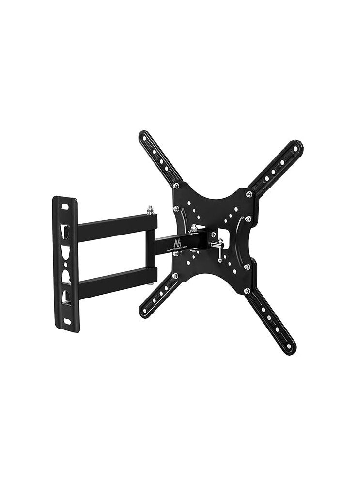 حامل شاشة بلازما مثبتة على الحائط مقاس 14-55 بوصة، دعامة تثبيت على الحائط بحد أقصى VESA 400 × 400 إلى 30 كجم، شاشة تلفزيون ودوارة 180 درجة، مسافة حائطية قابلة للضبط - Image 2