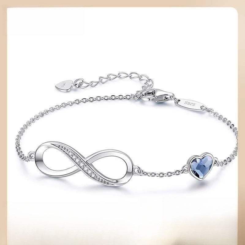 Infinity Crystal Bracelet Diamond Accents White diamond
