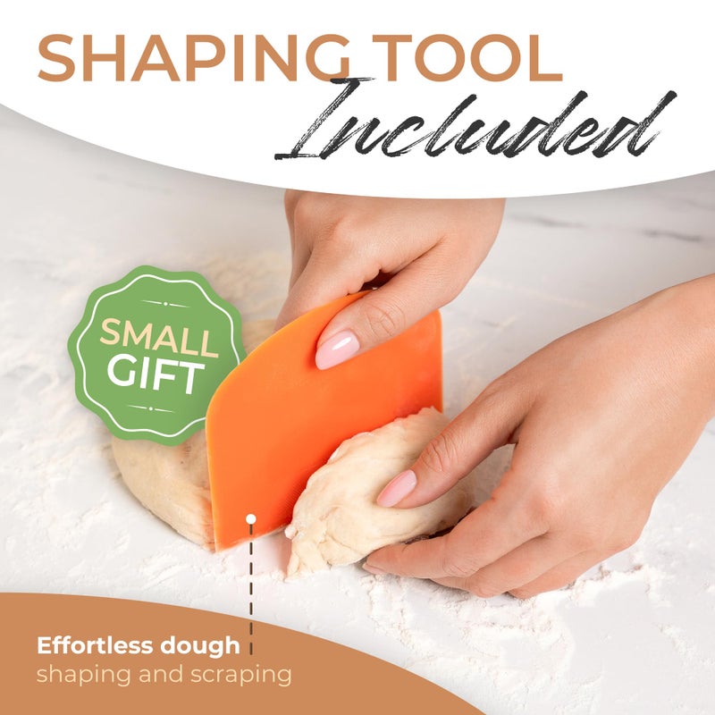 Orblue Bakers Couche and Proofing Cloth, 100% Cotton Fabric for Bread Dough Baking, Shaping Tool for Baguettes, Loaves, Ciabatta, Bread Couche 35.4 x 23.6 Inches - Image 5