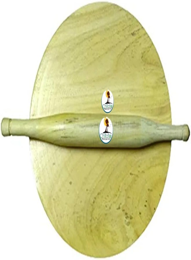 CHILLATAI® Wooden Chapathi Kattai/Rolling Pin Board/Wodden Chakla Large Size 11 Inch (29 CM) - Image 1