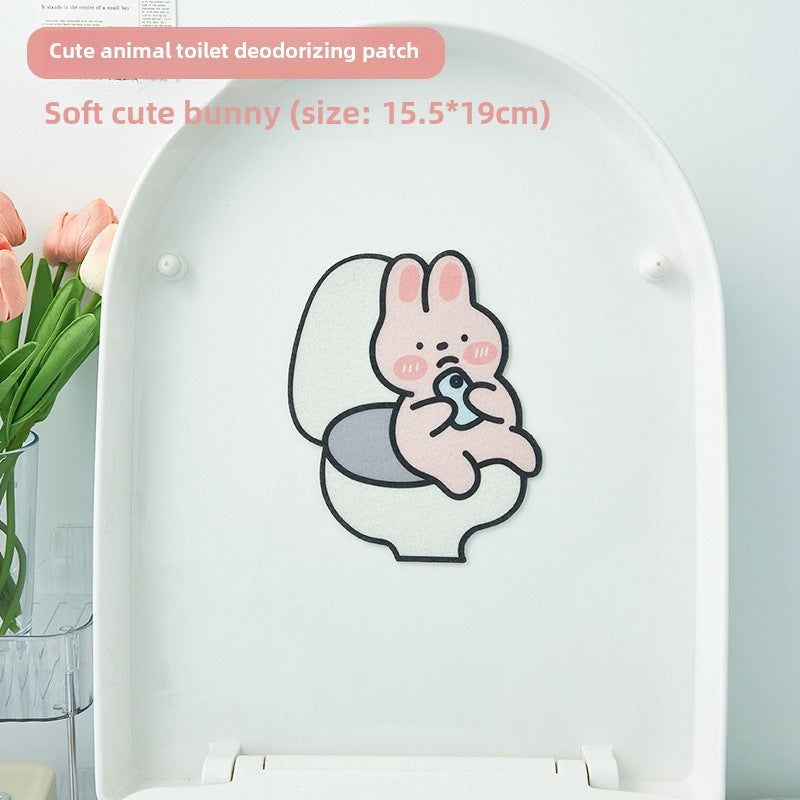 Self-Adhesive Toilet Deodorizer Scented Stickers White Rabbit [Lavender]]