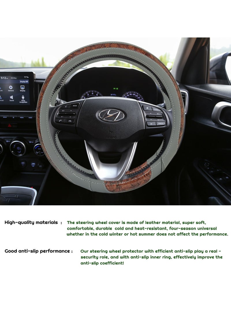 3XR Car Steering Cover Good Grip Dual Tone Steering Wheel Cover Decoration For Universal Cars 3XR-H3144 - Image 4