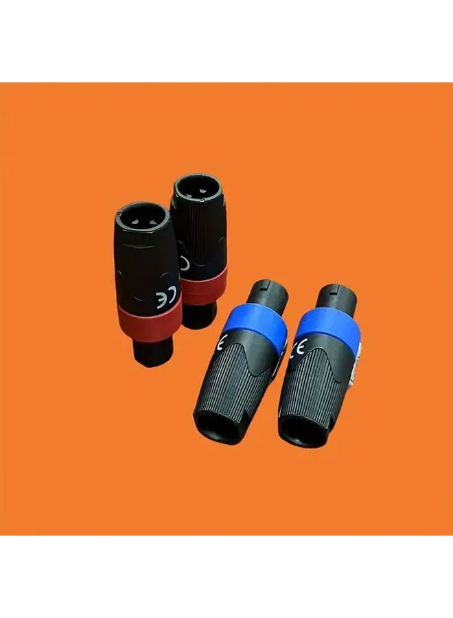 8 Pcs Speakon Connectors 4 Blue 4 Red For Professional Audio Speaker Wiring - Image 1