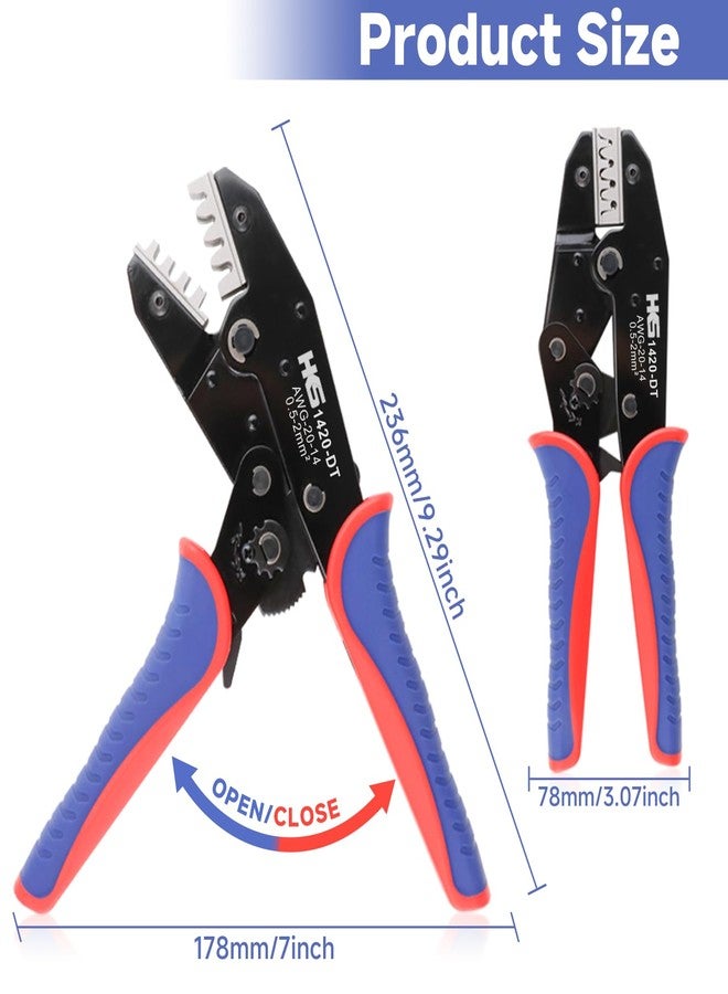 HKS 20-14AWG Size16 20 Deutsch DT DTM Crimp Tool (YF-1420DT) - Open Barrel Terminal Crimper for Stamped Contacts - Image 5