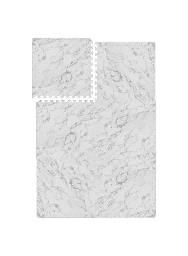 Bumble & Bird BabySafe Interlocking Foam Play Mat Tiles - Marble 6-Piece - Image 1