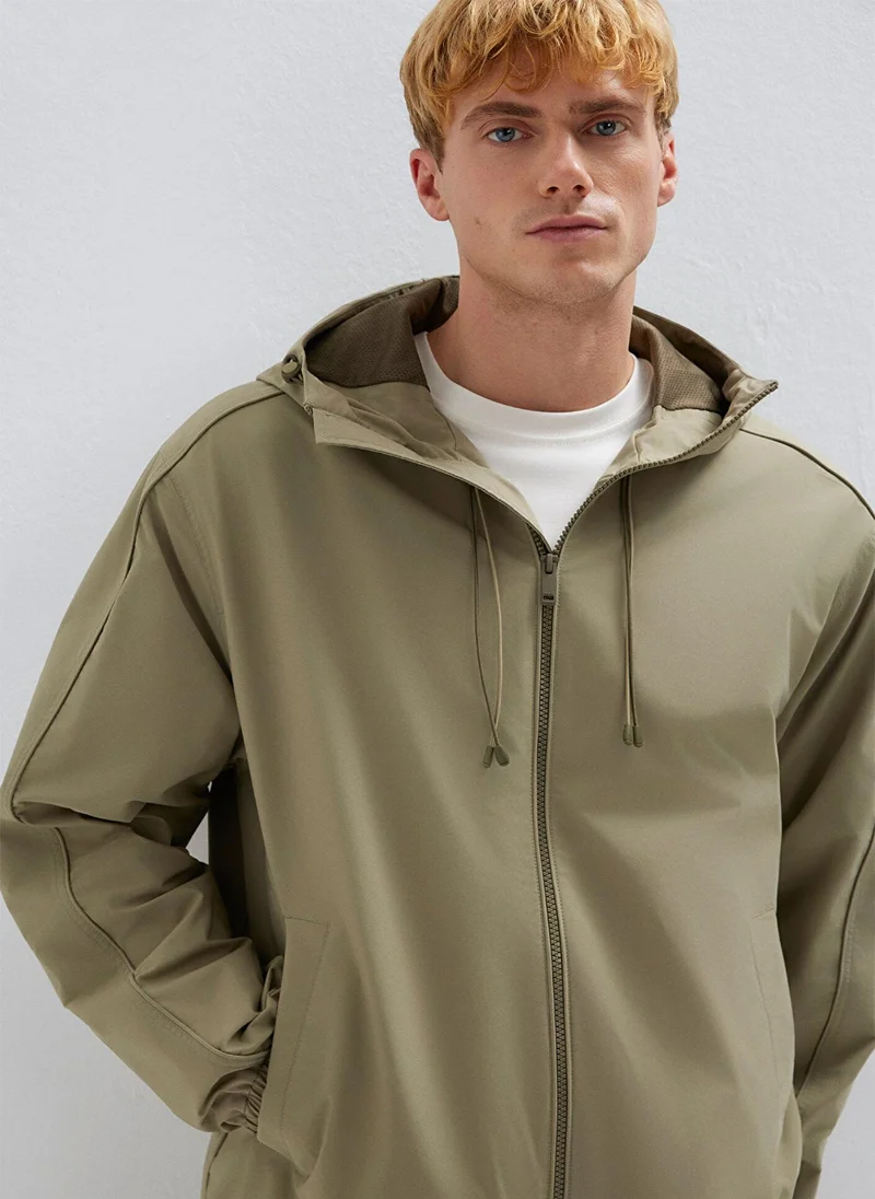 Mavi Hooded Beige Jacket