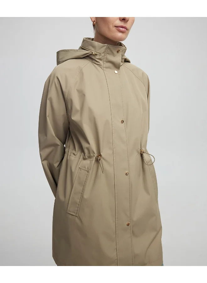 Ipekyol  Regular Fit Concealed Hood Coat for Women | Best Price UAE