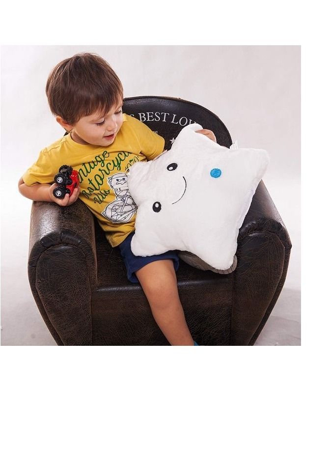 White LED Star Pillow Bring a Unique Glow to Your Space with its Distinctive Cushion Design
