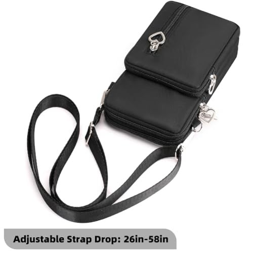 JANKS Small Crossbody Bags for Women Mini Cell Phone Purses with Crossbody Strap Phone Wallet Purses Shoulder Bag Nylon Arm Bag - Image 3