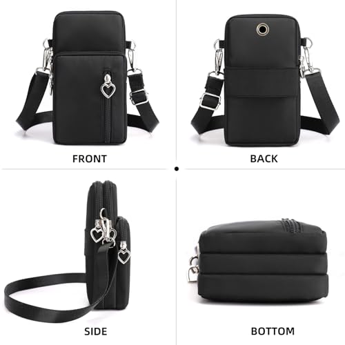 JANKS Small Crossbody Bags for Women Mini Cell Phone Purses with Crossbody Strap Phone Wallet Purses Shoulder Bag Nylon Arm Bag - Image 4
