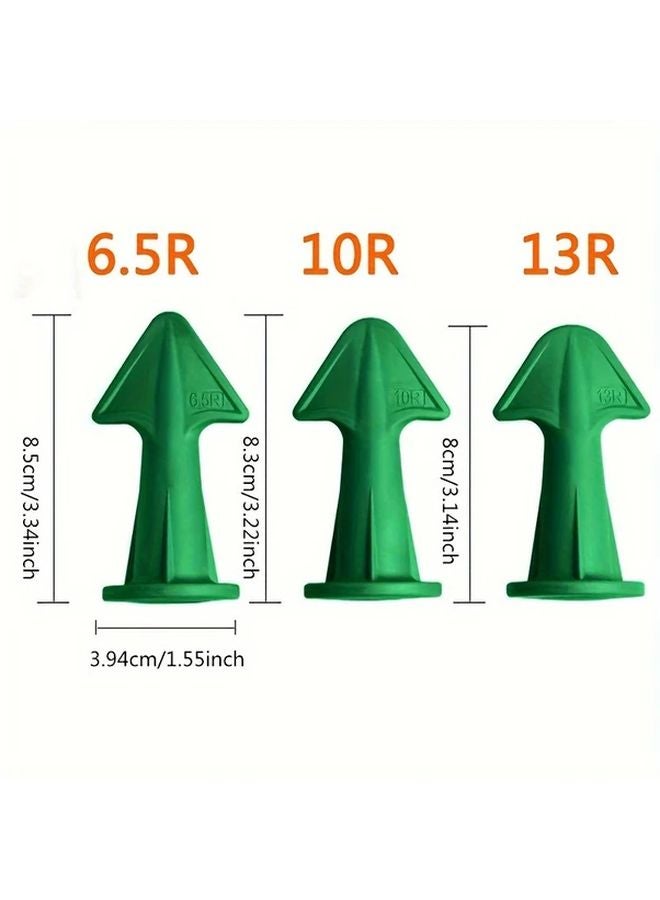 3pcs Green Caulking Tool Set Easygrip Ergonomic Nozzle For DIY And Professional Use - Image 5