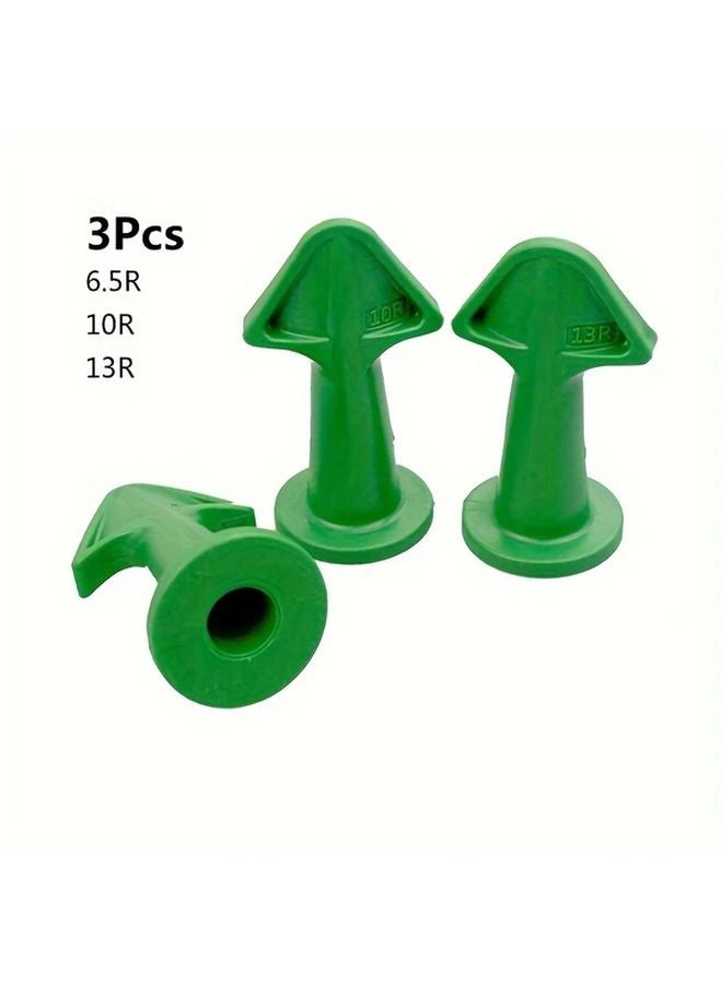 3pcs Green Caulking Tool Set Easygrip Ergonomic Nozzle For DIY And Professional Use - Image 1