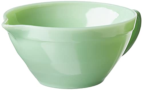 Tablecraft Jadeite Glass Collection™ 1.25 Quart Mixing Bowl w/ Handle - Image 5