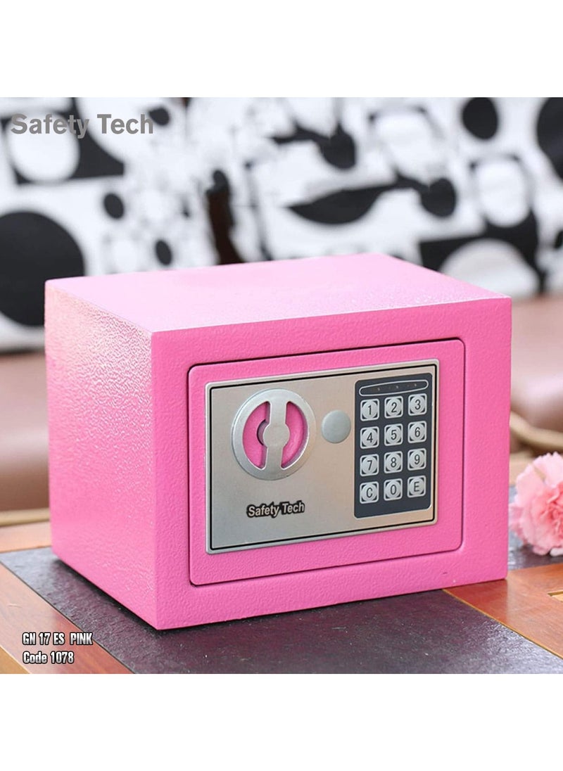 Safety Tech Electronic safe, size 17*23*17 cm Pink - from Safety Tech  - Image 2