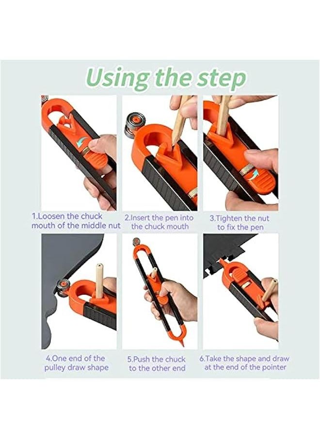 Generic High Precision Woodworking Contour Scribing Tool with Pencil Lock - Upgraded Measuring Device for Professional Finish Carpenters and Joiners  - Image 5