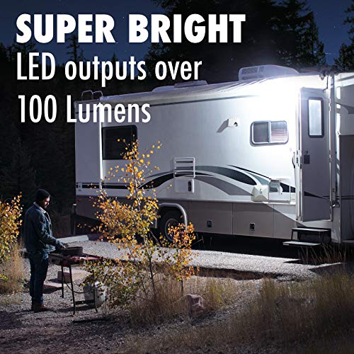 Lumitronics RV 12V LED Outdoor Exterior Porch Light Utility Lighting Fixture - Clear & Amber Lenses Used for Camper Lights (White) - Image 3