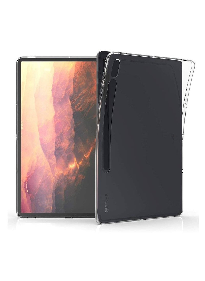 Generic - Anti-Slip Soft Rubber TPU Silicone Back Cover For Samsung Galaxy Tab S7 Plus 2020 12.4 inch  SM-T730/ T733/ T736/ T738/ T970/ T975/ T976/ T978 Clear - Image 1
