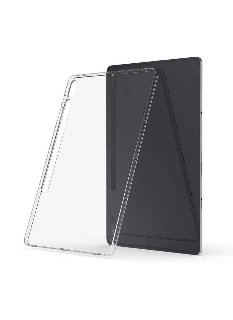 Generic - Anti-Slip Soft Rubber TPU Silicone Back Cover For Samsung Galaxy Tab S7 Plus 2020 12.4 inch  SM-T730/ T733/ T736/ T738/ T970/ T975/ T976/ T978 Clear - Image 1