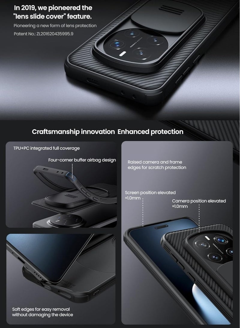 Nillkin For Honor Magic 7 Pro Case, Camera Lens Protection Slide Cover, TPU+PC Shockproof Bumper Back Cover, Anti-Fingerprint Mobile Phone Case, Slim Fit Protective Casing - Image 2