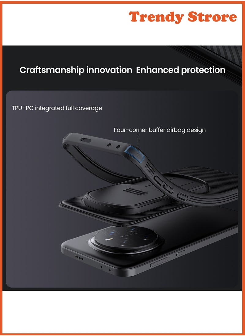 Nillkin For Honor Magic 7 Pro Case, Camera Lens Protection Slide Cover, TPU+PC Shockproof Bumper Back Cover, Anti-Fingerprint Mobile Phone Case, Slim Fit Protective Casing  - Image 5