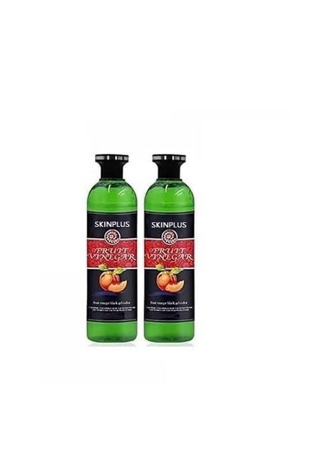 SKINPLUS Fruit Vinegar Ammonia Free 10 Minutes Hair Color Colour Gel 800 Ml Black/Natural Black  - Image 2