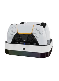 Dual Charging Base for PS5 Controller – Fast Charger with Color Lighting Effects – Sleek & Compact Design for Efficient Charging