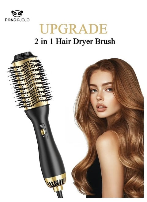Hair Dryer Brush, 4 in 1 Blow Dryer Brush and Volumizer for Drying, Straightening, Curling, Volumizing Hair, Hair Dryer, Hot Air Styler Brush and Straightener Brush for All Hair Types 1000W