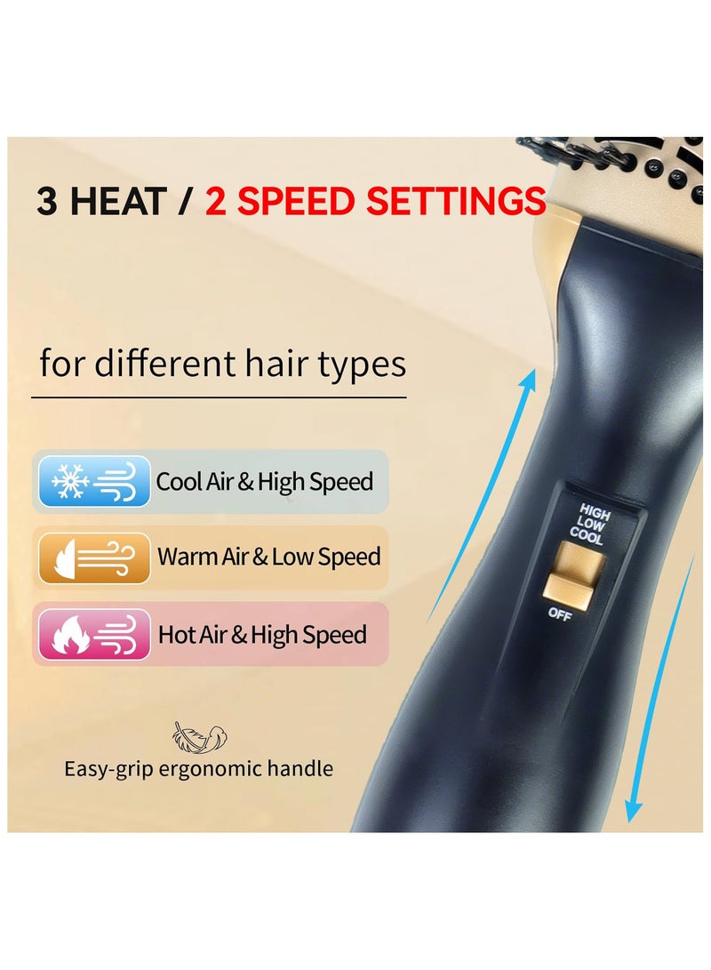 PANDA JOJO Hair Dryer Brush, 4 in 1 Blow Dryer Brush and Volumizer for Drying, Straightening, Curling, Volumizing Hair, Hair Dryer, Hot Air Styler Brush and Straightener Brush for All Hair Types 1000W - Image 4
