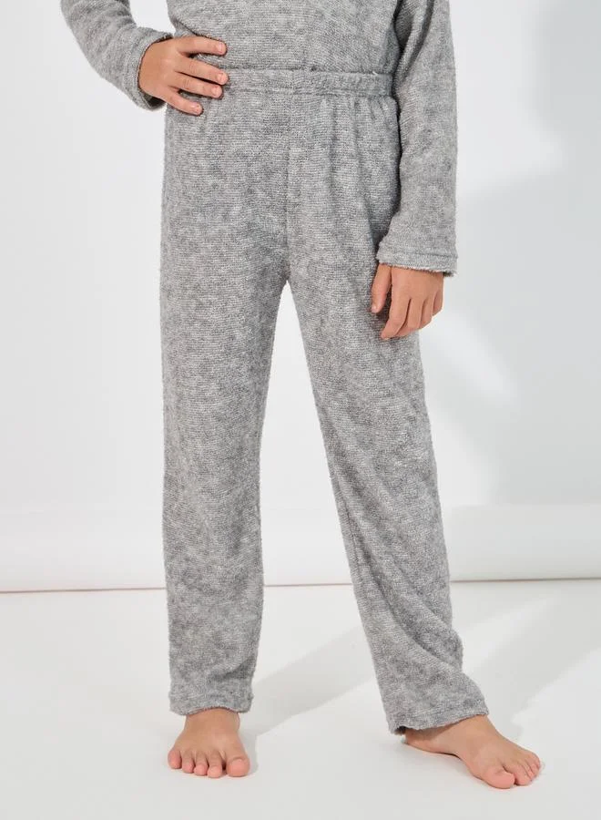 Styli Sun Embroidery Towelling Top & Pyjama Set