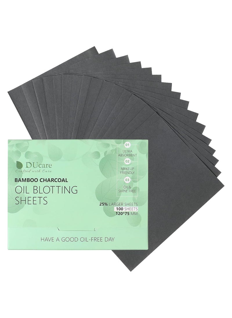 DUcare Oil Blotting Sheets for Face DUcare 100 Counts Green Tea Blotting Paper For Oily Skin Oil Absorbing Sheets For Face 
