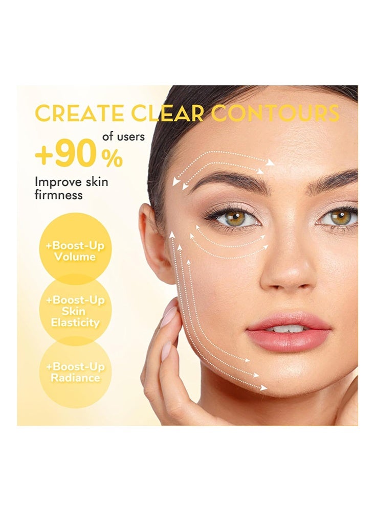 ك أو إي سي قناع تعزيز الكولاجين العميق بالريتينول ، الكولاجين العميق لرفع الخط V وشد الوجه ، الريتينول لخطوط الابتسامة ومنطقة الجبهة ، قناع رفع الكولاجين للبشرة المتوهج الزجاجي 4 قطع - Image 2