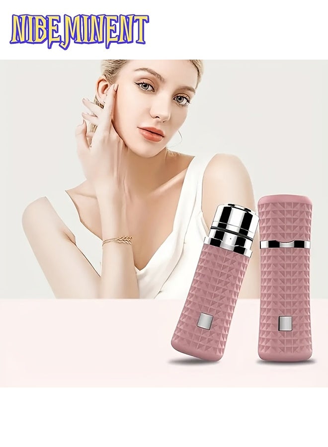NIBEMINENT Women's Electric Epilator & Mini Epilator - USB-Powered Full-Body Hair Removal Device with Ergonomic Handle, Interchangeable Heads for Face, Underarms, Legs, Bikini Line, Sensitive Light Beige Mode, USB Charging Cable Included, Multi-Purpose Hair Removal System for Home & Travel Use, Compact & Portable Design for Underarms, Legs, Bikini Line & Private Areas, USB Rechargeable & Easy to Use - Image 2