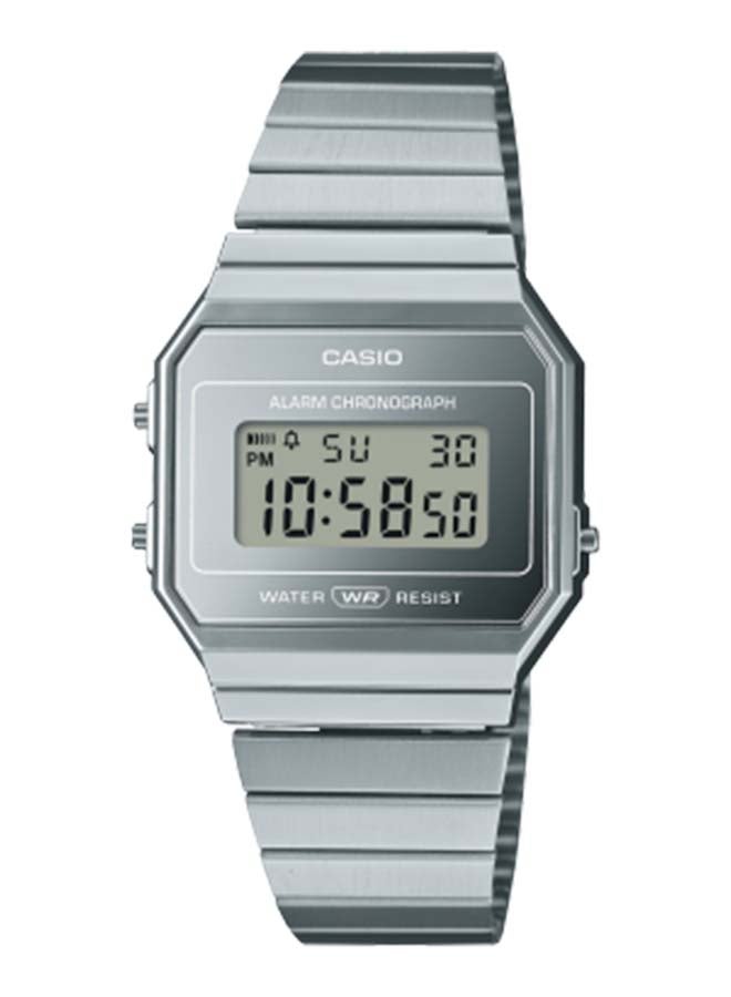 CASIO Digital Rectangle Shape Resin Wrist Watch A700WEV-7ADF - 35.5 Mm
