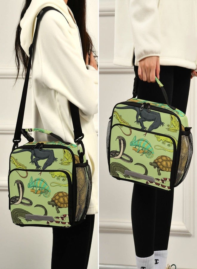 Glaphy Snakes Lizard Chameleon and Turtle Animal Lunch Bag, Cooler Lunch Tote Box Insulated Lunch Bags Food Container for Men Women Kids - Image 5