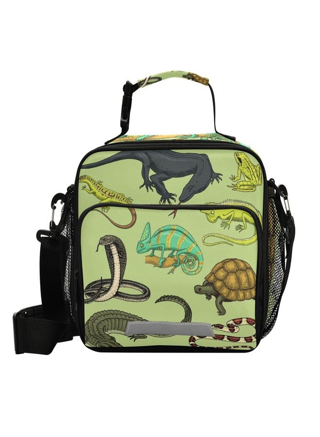 Glaphy Snakes Lizard Chameleon and Turtle Animal Lunch Bag, Cooler Lunch Tote Box Insulated Lunch Bags Food Container for Men Women Kids - Image 1