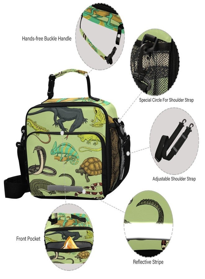 Glaphy Snakes Lizard Chameleon and Turtle Animal Lunch Bag, Cooler Lunch Tote Box Insulated Lunch Bags Food Container for Men Women Kids - Image 3