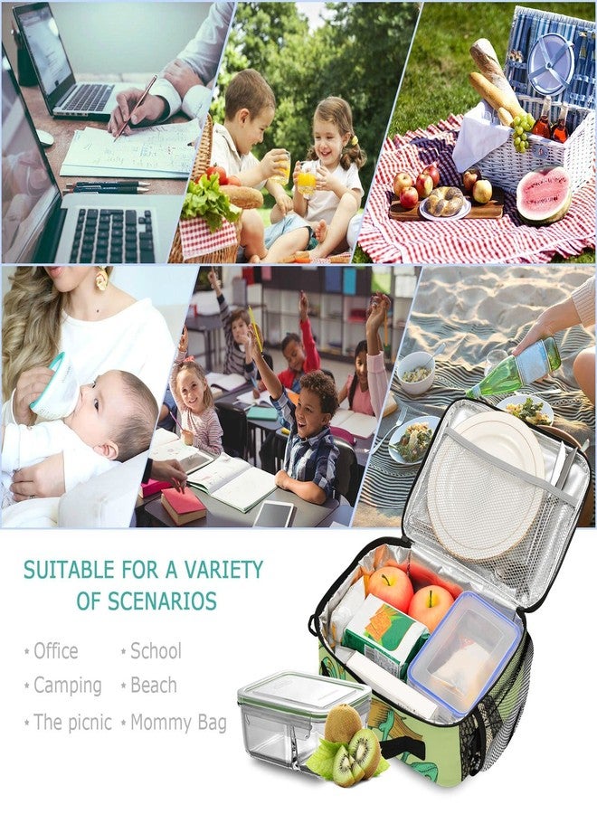 Glaphy Snakes Lizard Chameleon and Turtle Animal Lunch Bag, Cooler Lunch Tote Box Insulated Lunch Bags Food Container for Men Women Kids - Image 4