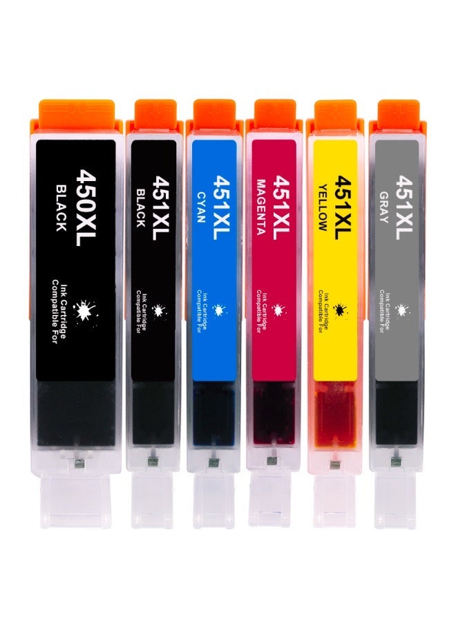 Nexnova® CLI-451XL for CANON Ink cartridge 5-Packs Black Cyan Magenta Yellow Gray for PIXMA MG5440 MG5540 MG5640 MG6340 MG6440 MG6640 MG7140 MG7540 Ip7240 MX924 IX6540 IX6840 IP8740 - Image 3