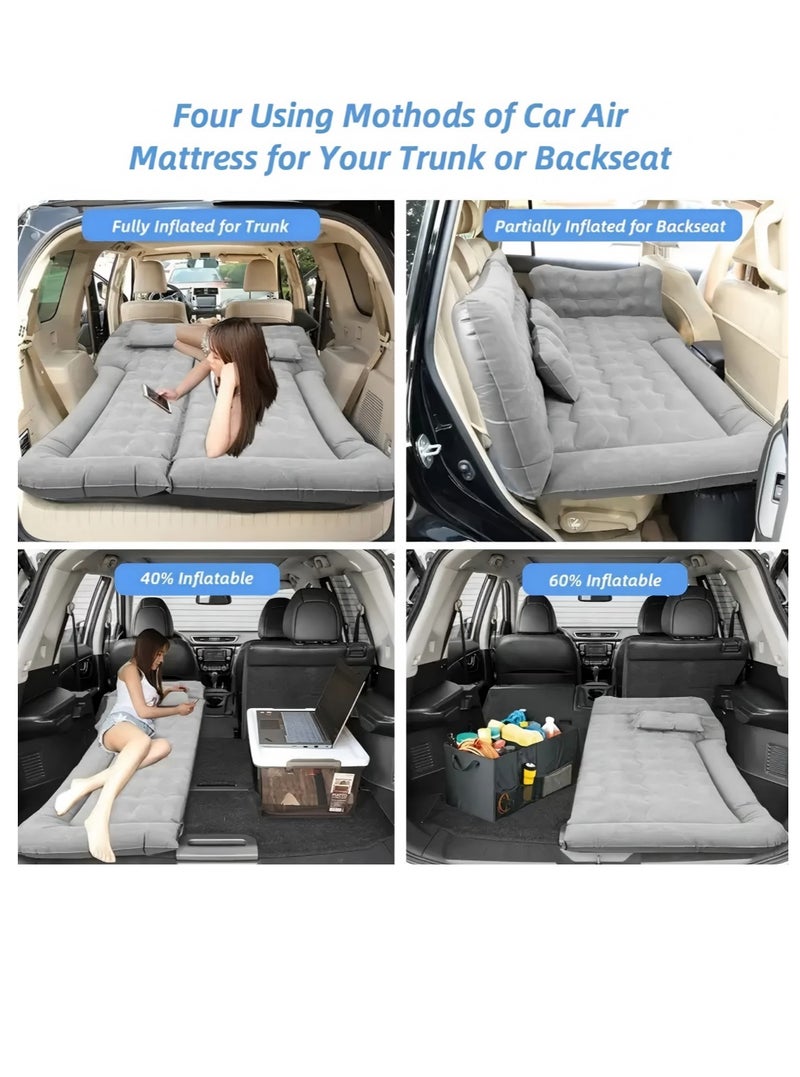 Portable Inflatable Car Bed with Electric Pump & Pillows,Comfortable PVC RV Mattress, Foldable and Thickened for SUV, Camping, Travel - Image 4