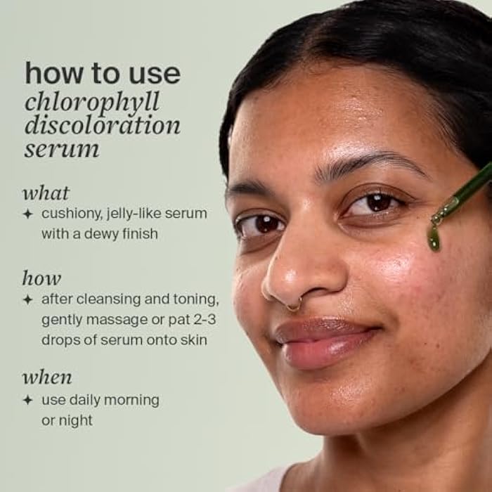 Cocokind Chlorophyll Discoloration Serum, Sensitive Skin Friendly Spot Fading Serum to Target Spots, Uneven Tone, and Redness, 1 fl oz - Image 3