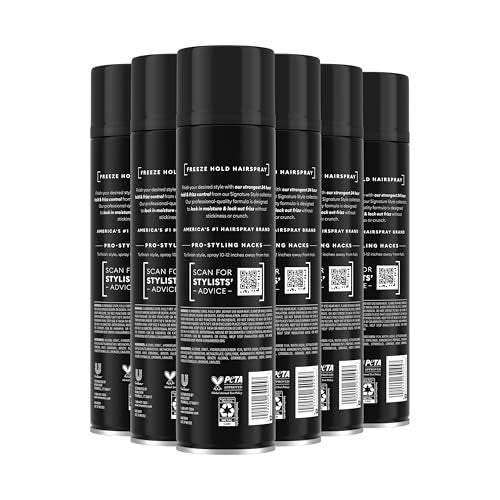 TRESemmé Hairspray Pack of 6 Freeze Hold for 24-Hour Frizz Control and All-Day Humidity Resistance 11 Fl Oz - Image 2