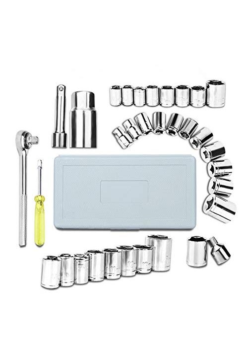 MLD MLD Multi Purpose Combination Cast Iron Socket and Wrench Sets Tool Kit 40 Pieces  - Image 1