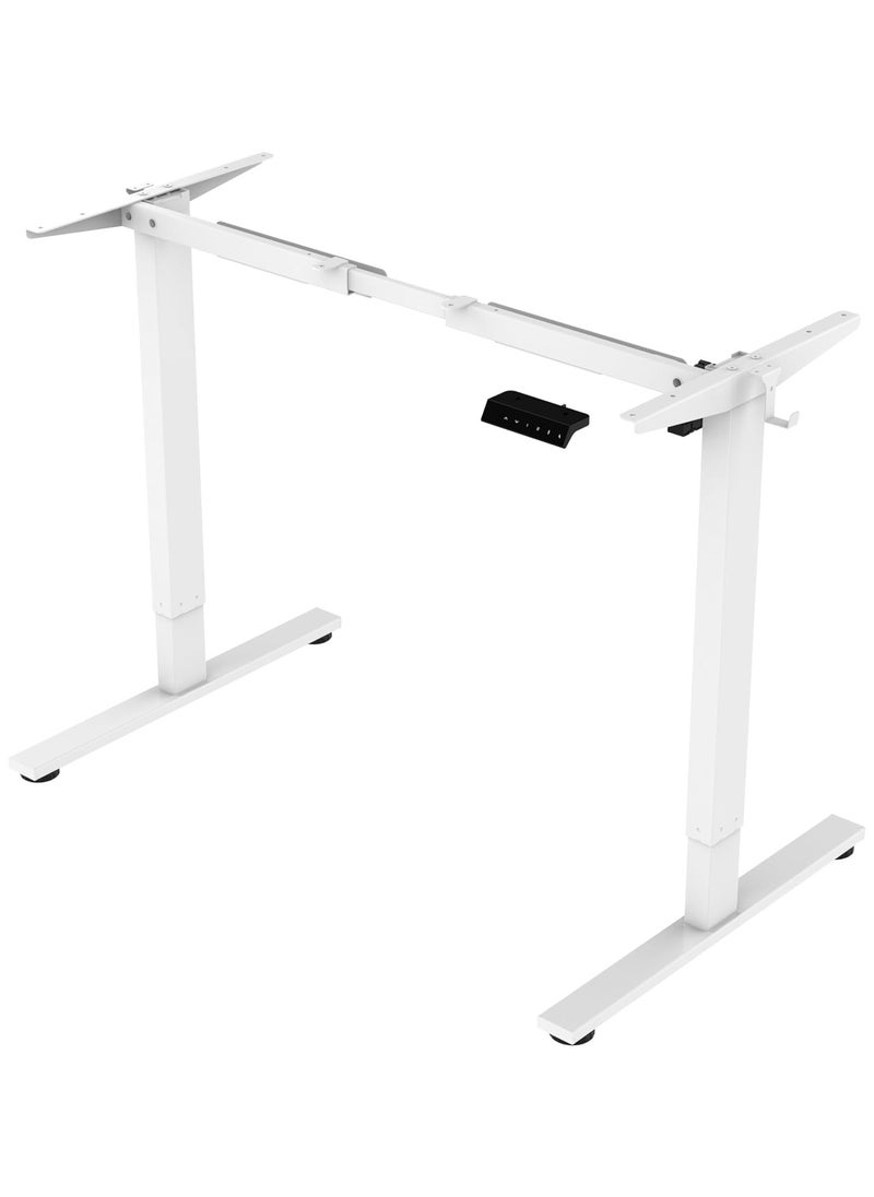 NAVODESK Navodesk Lite Electric Height Adjustable Standing Desk, Compact Motorized Sit-Stand Desk with T-Frame, 70kg Load Capacity, 120–180cm Extendable Frame, Desk Hook, White, Quick Assembly, Ideal for Home Office, Students & Small Spaces, White | ND-F2LT-WT  - Image 4