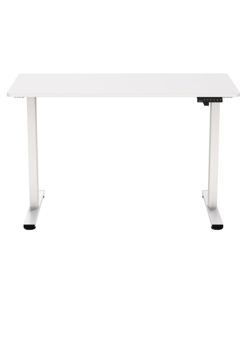 NAVODESK Navodesk Lite Electric Height Adjustable Standing Desk, Compact Motorized Sit-Stand Desk with T-Frame, 70kg Load Capacity, 120–180cm Extendable Frame, Desk Hook, White, Quick Assembly, Ideal for Home Office, Students & Small Spaces, White | ND-F2LT-WT  - Image 3