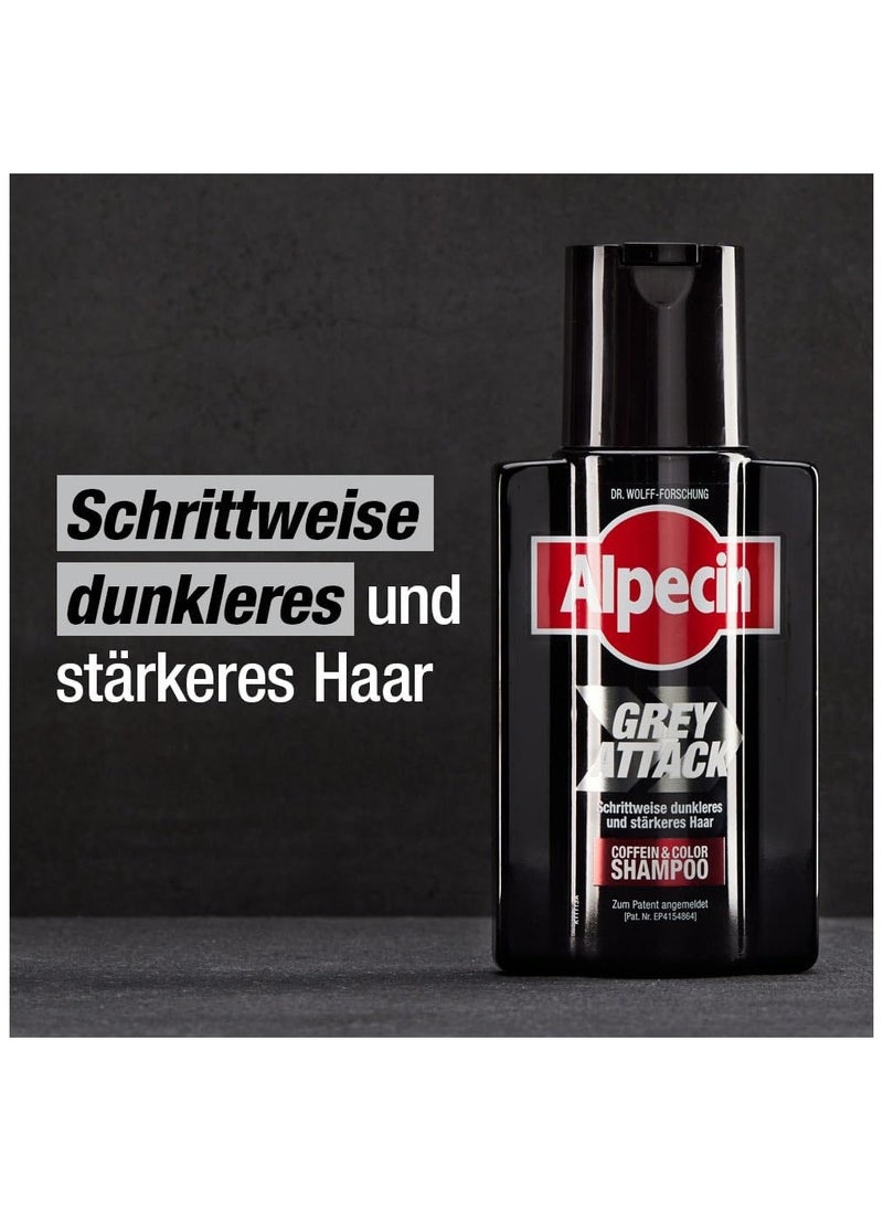 Alpecin - Grey Attack Caffeine & Colour Shampoo for Men 2x 200ml - Image 1