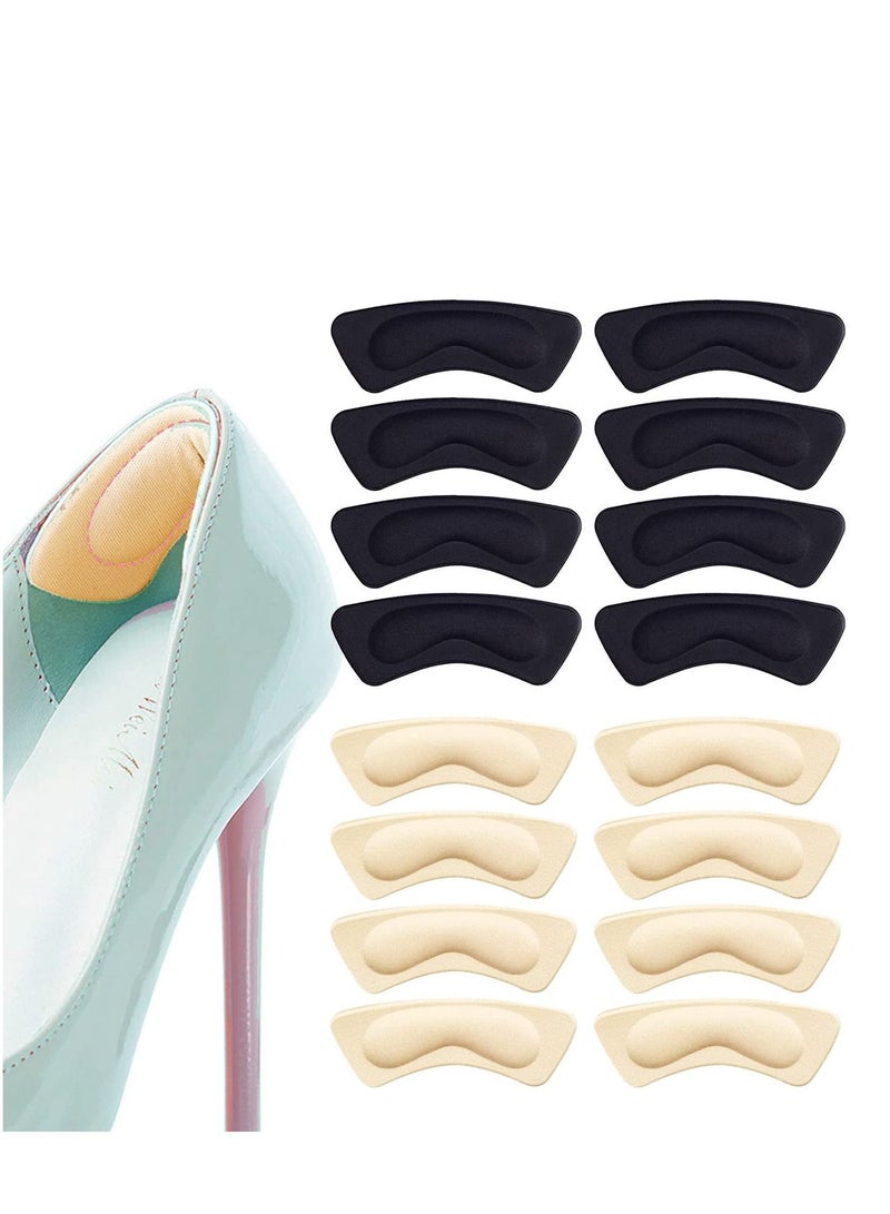8 Pairs Heel Cushion Pad Shoe Grips Liner Insert for Shoes Too Big, Inserts Liners Loose Shoes, Preventing Slipping, Rubbing, Non-Slip - Image 1