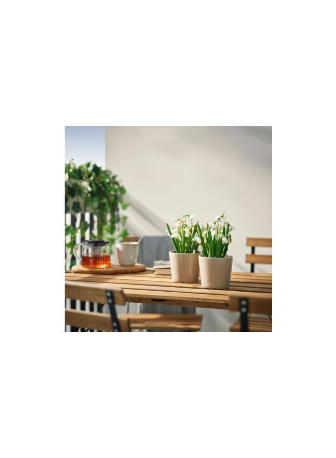 FEJKA Artificial potted plant, in/outdoor/snowdrop white, 9 cm - Image 1
