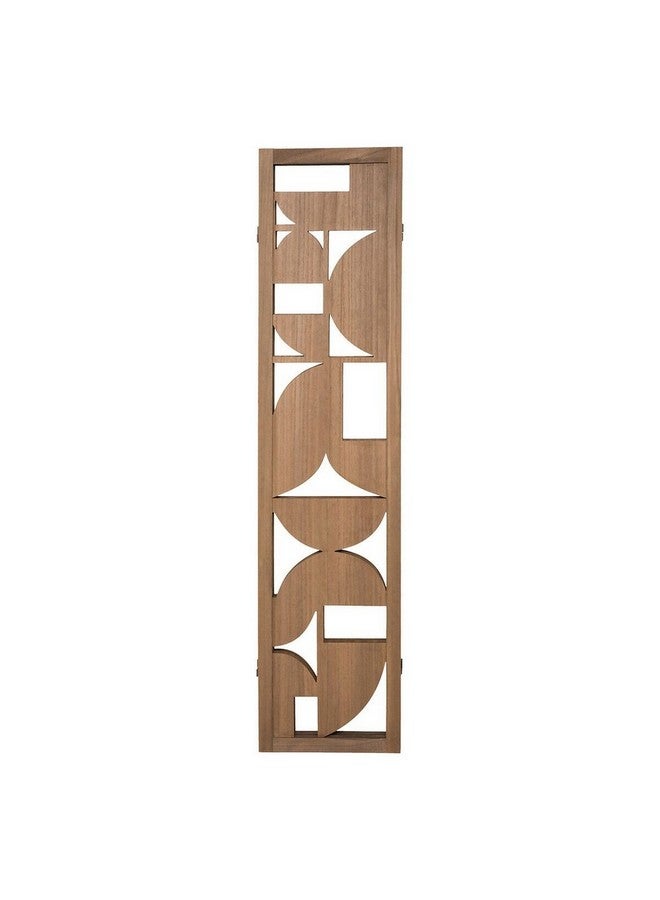 atmosphera Hernan Modern Geometric Design 3-Panel Folding Screen Divider Chestnut Brown 170 x 121 x 1.8 cm 197812 - Image 2